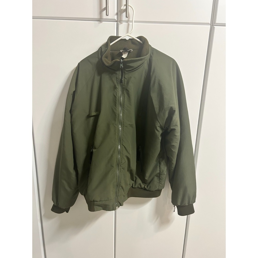 VF Imagewear Fleece Jacket‎ Olive Green Mens Size Large Long Tall Workwear L/L